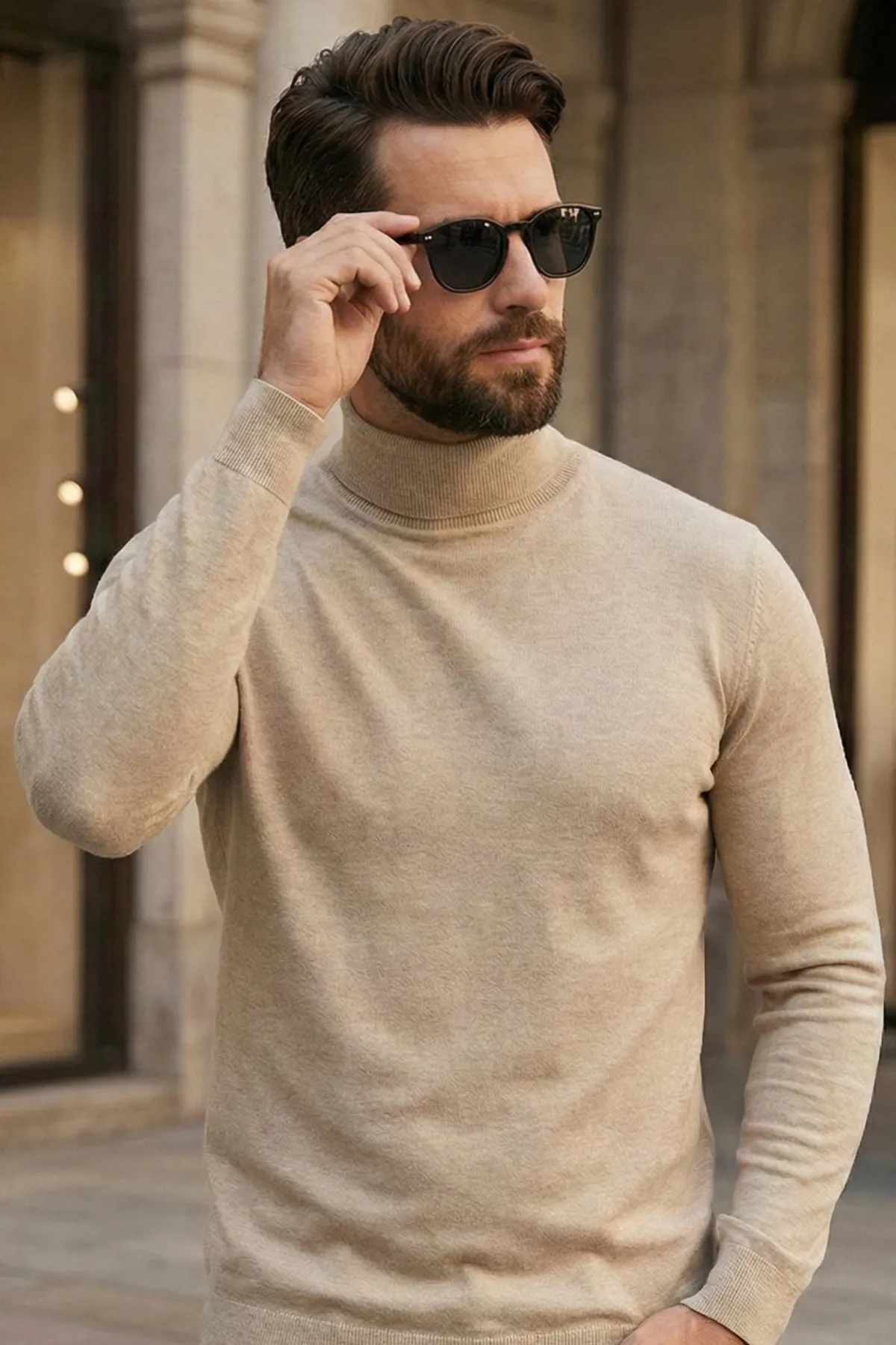 Мужская водолазка бежевая Aldo