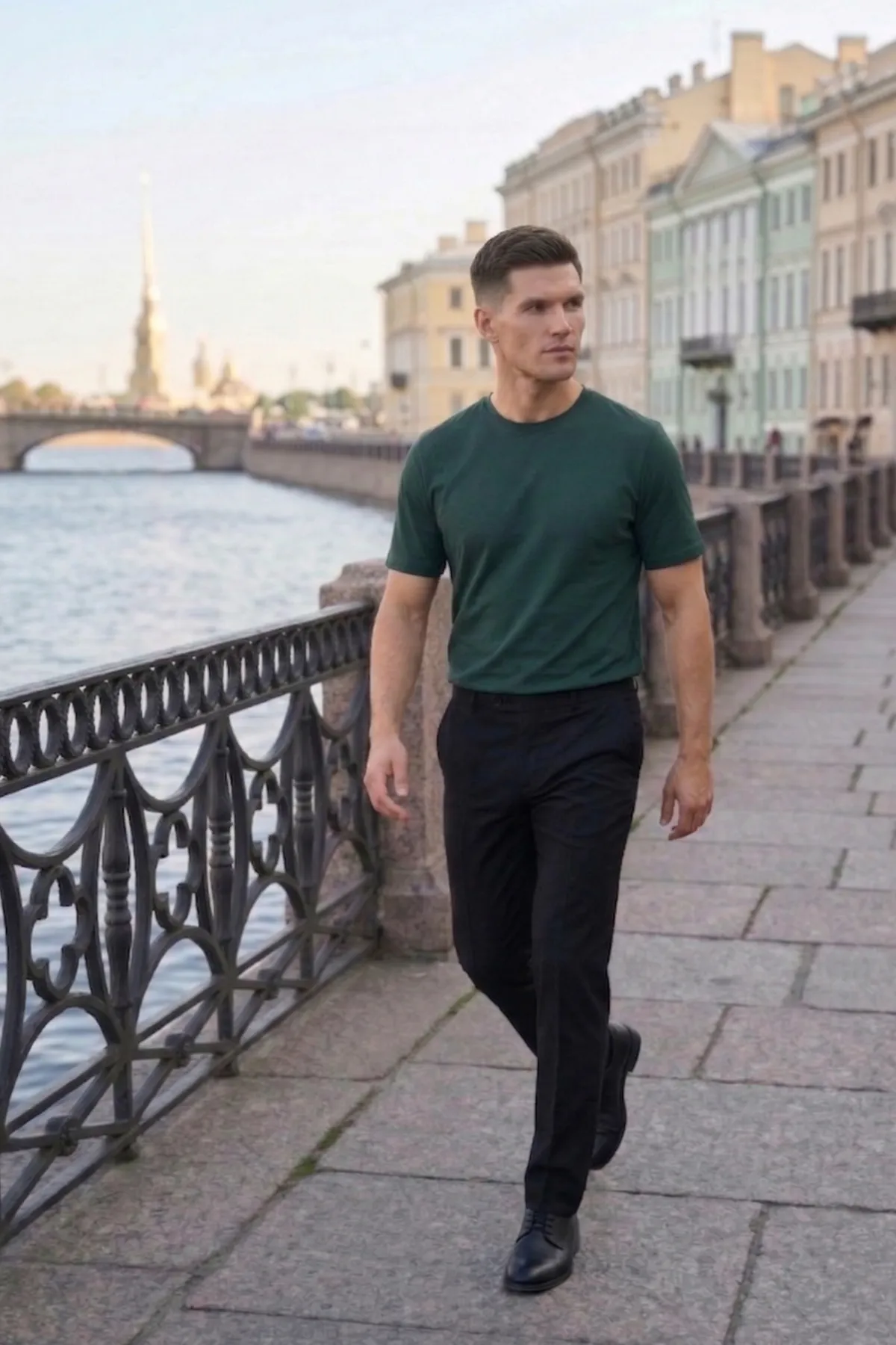 футболка мужская бирюзовая Аман