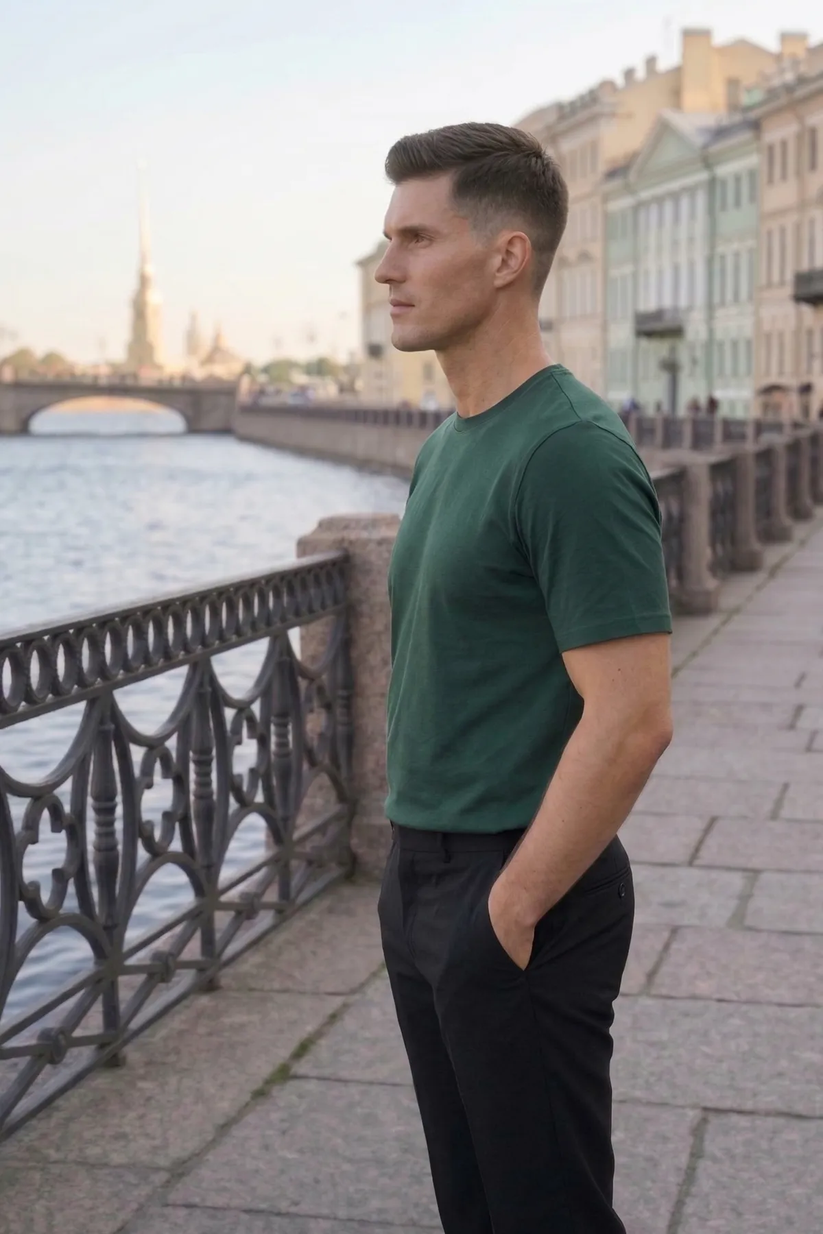 футболка мужская бирюзовая Аман